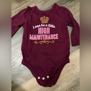 Garanimals Burgundy Long Sleeve Baby Bodysuit